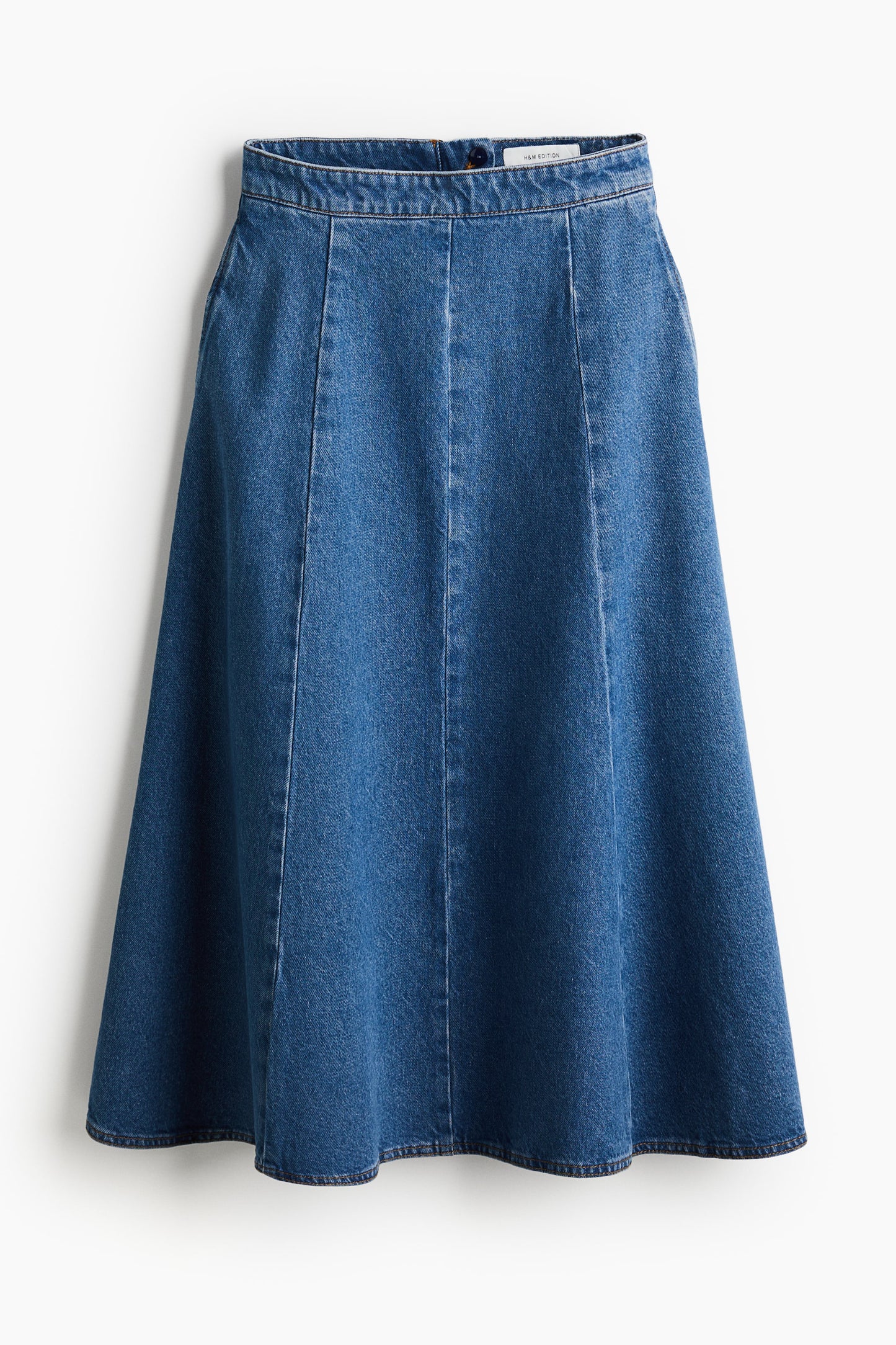 A-line denim skirt