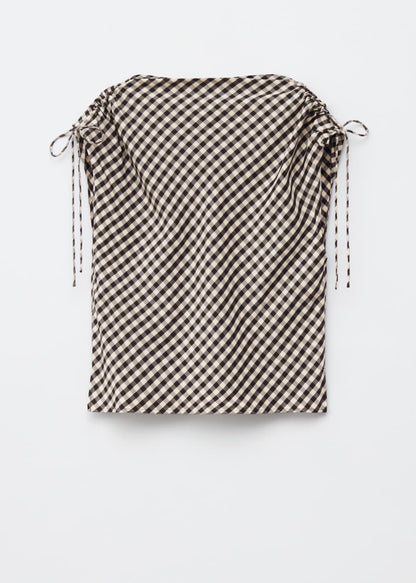 Drawstring Boatneck Top