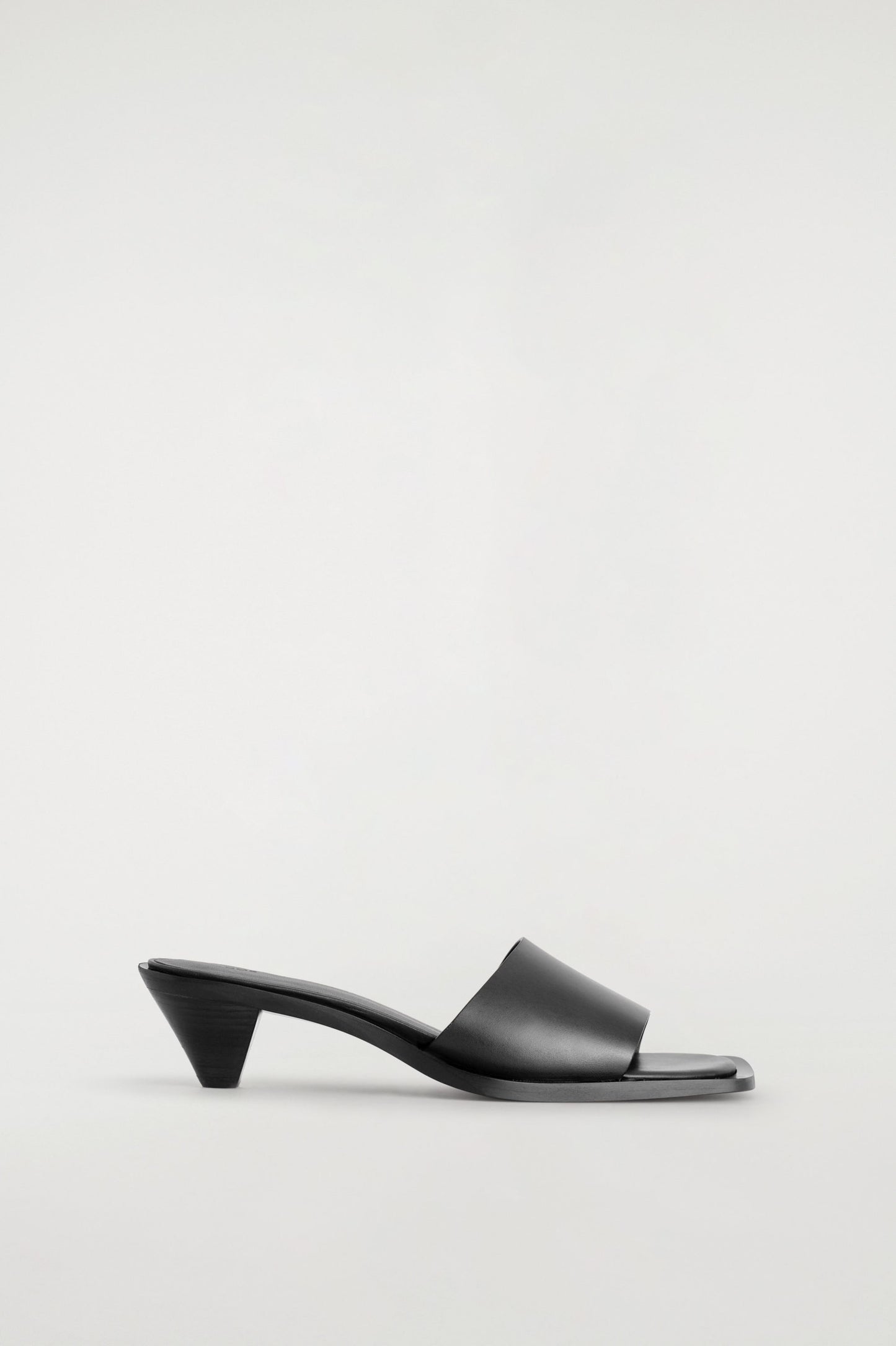 Leather Kitten-Heel Mules
