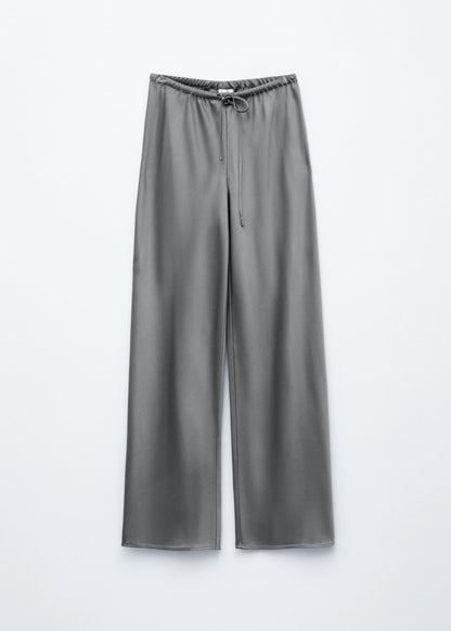 Drawstring Satin Trousers