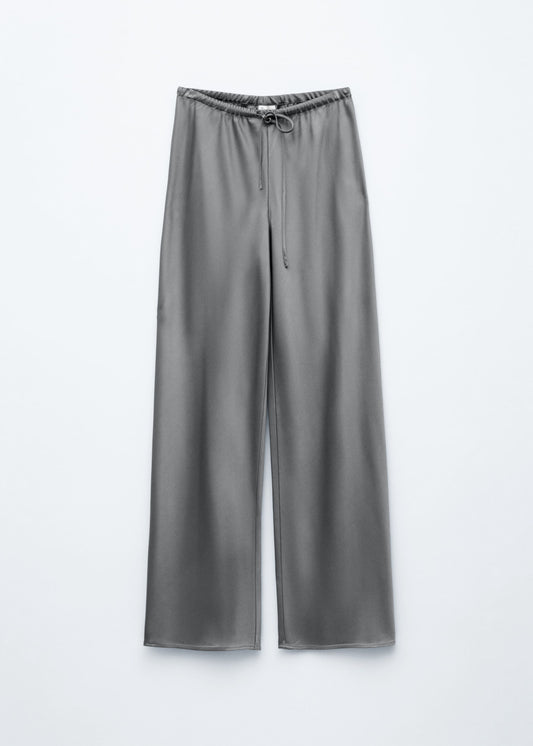 Drawstring Satin Trousers