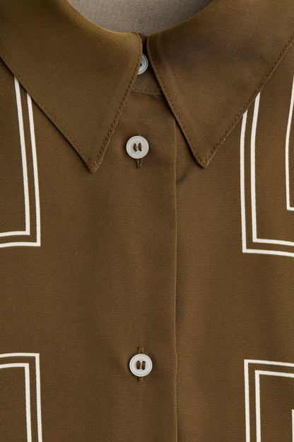 Oversized twill shirt