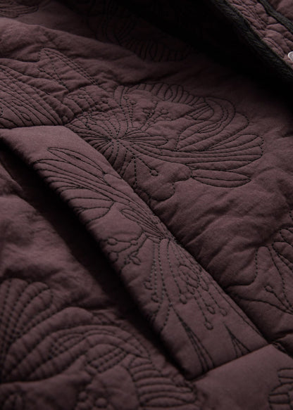 Floral Pattern Quilted Jacket