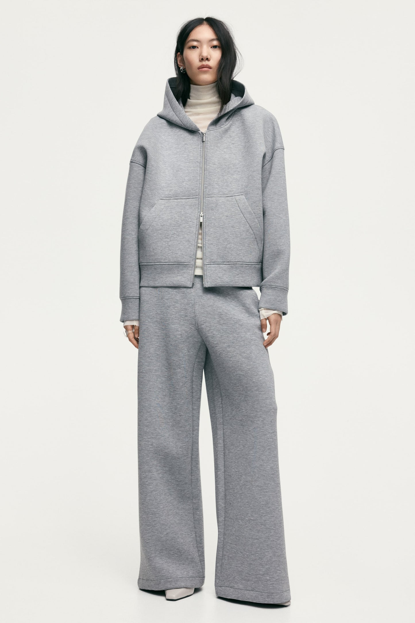 Scuba zip-through hoodie