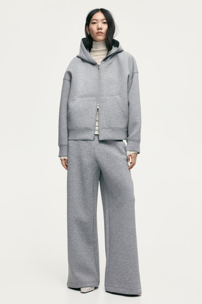 Scuba zip-through hoodie