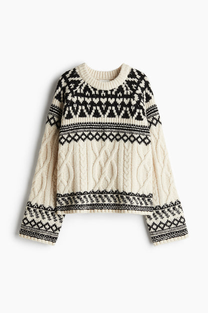 Jacquard-knit jumper