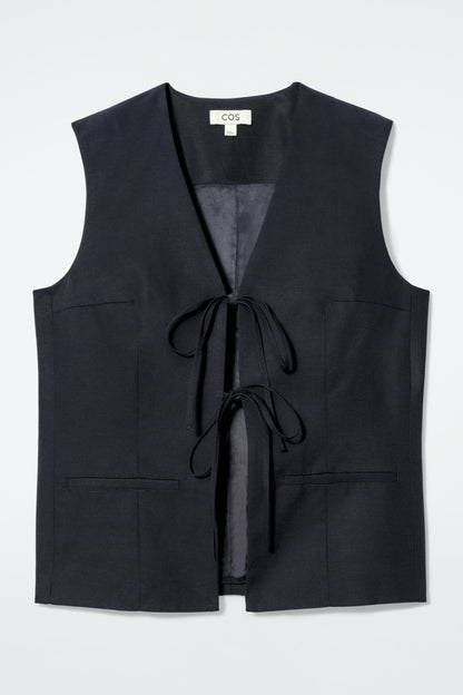 Tie-front waistcoat