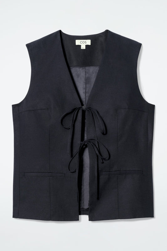 Tie-front waistcoat