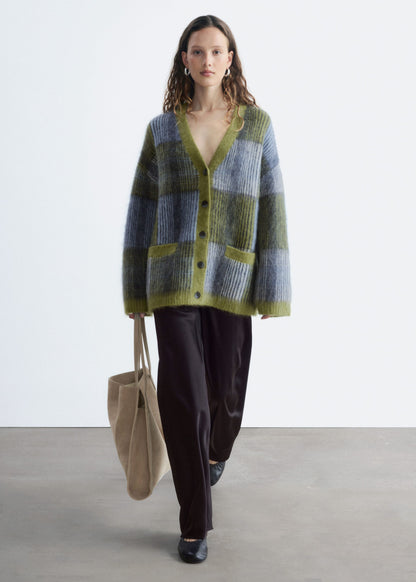 Mohair Blend Cardigan - Green/Multi Colour - & Other Stories GB
