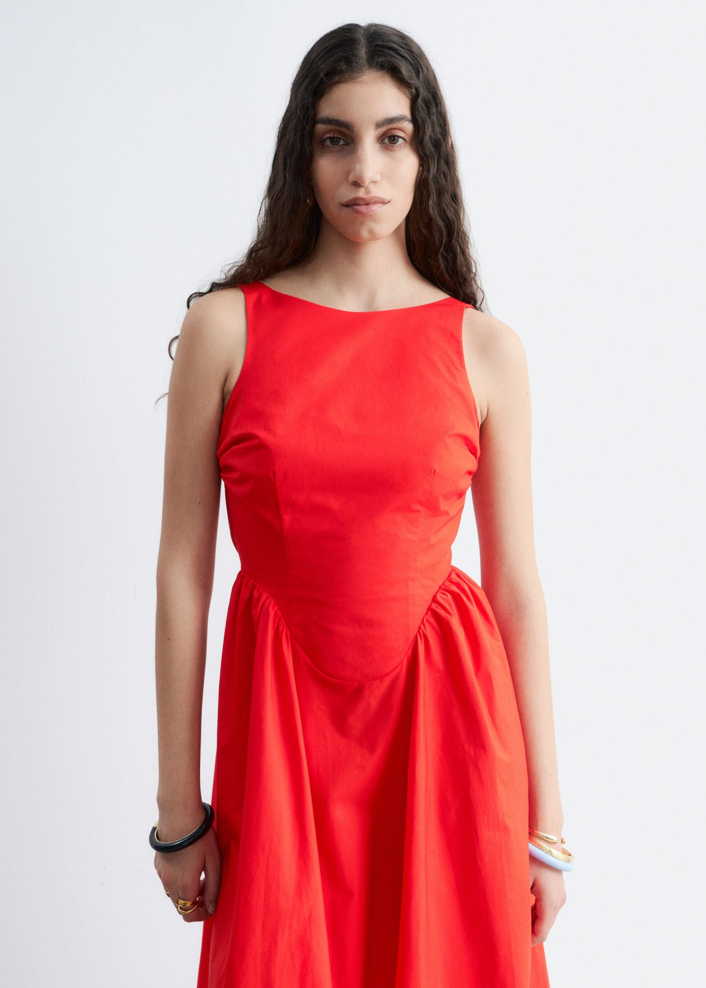 Tie-Back Midi Dress