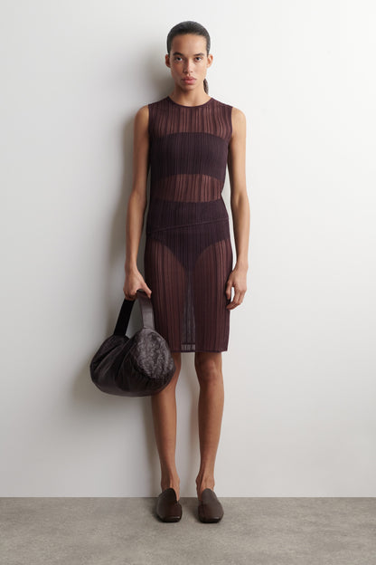 Sheer Lace-Knit Tank Top