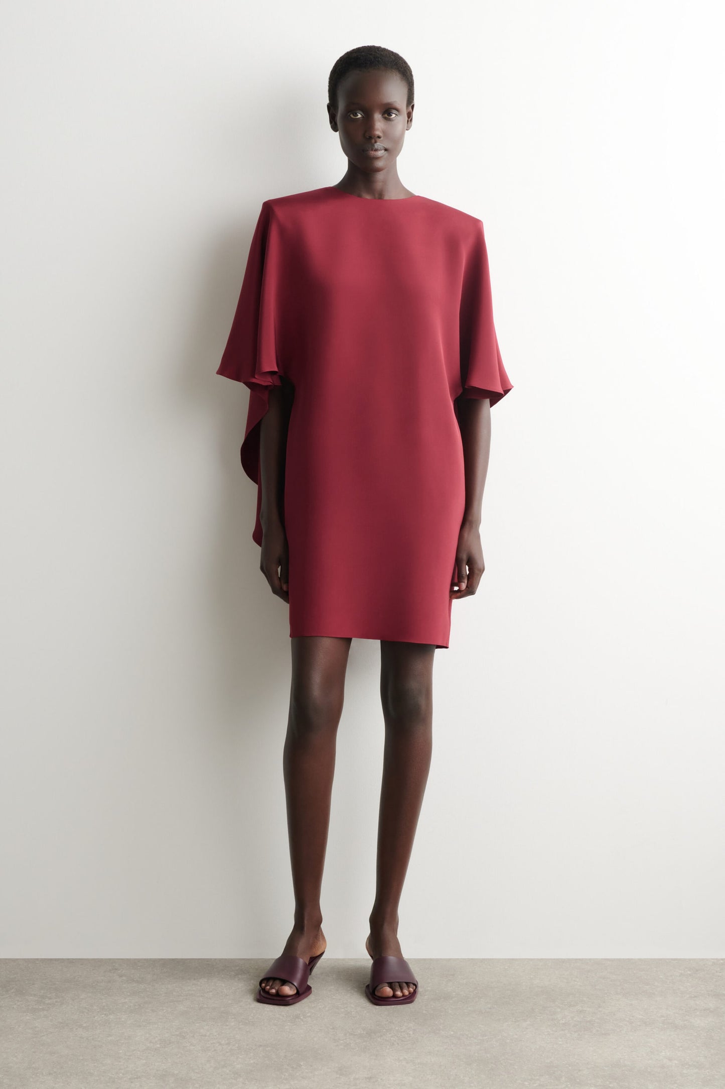 Draped Silk Mini Dress