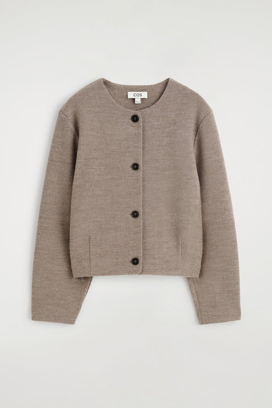 Boiled-Wool Cardigan