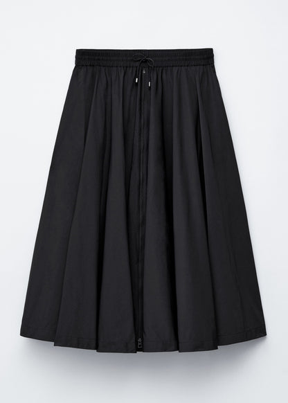 Drawstring A-line Midi Skirt