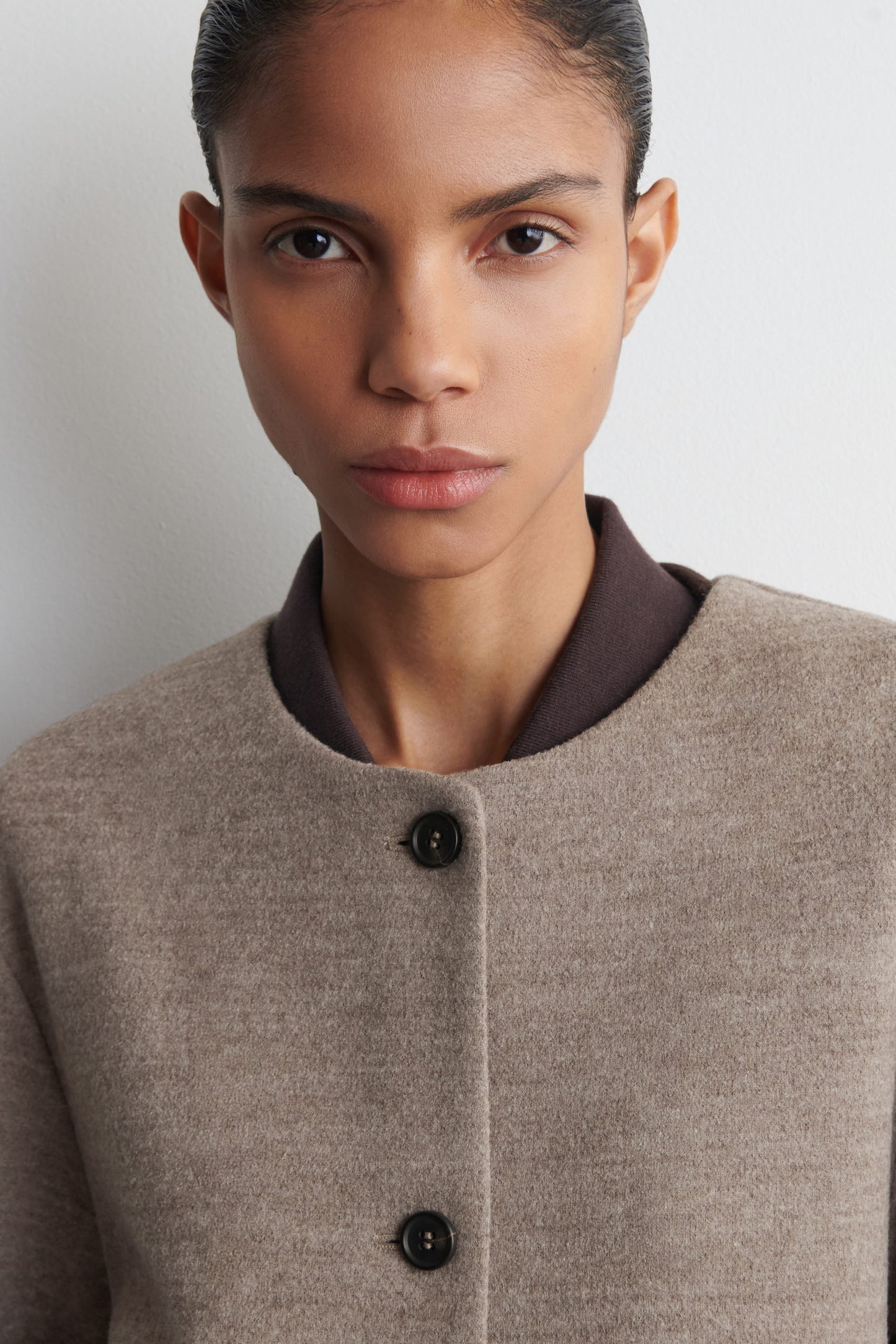 Boiled-Wool Cardigan