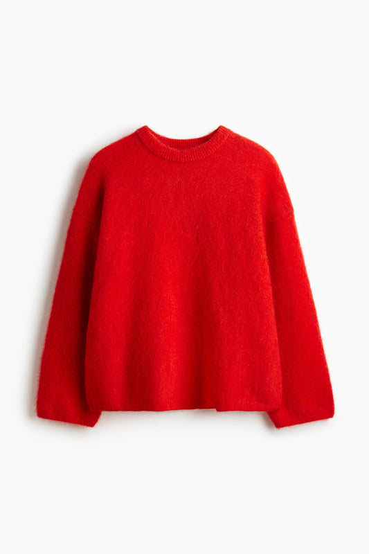 Oversized mohair-blend jumper