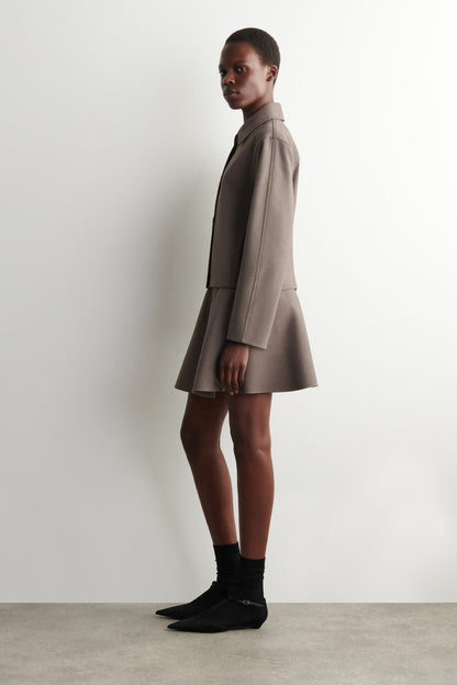 Flared Jersey Mini Skirt