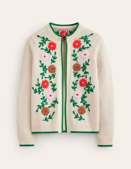 Flower Embroidered Cardigan