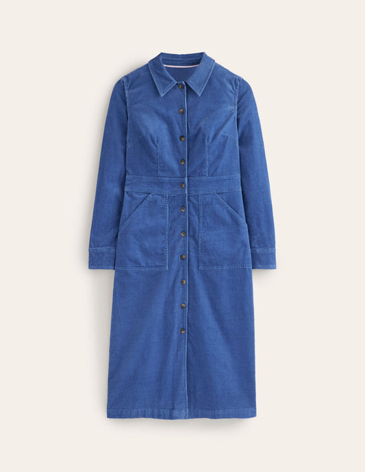 Flora Cord Midi Shirt Dress