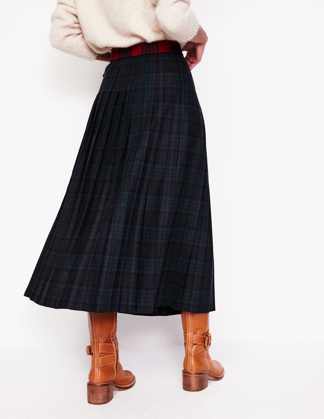 Josephine Kilt Midi Skirt