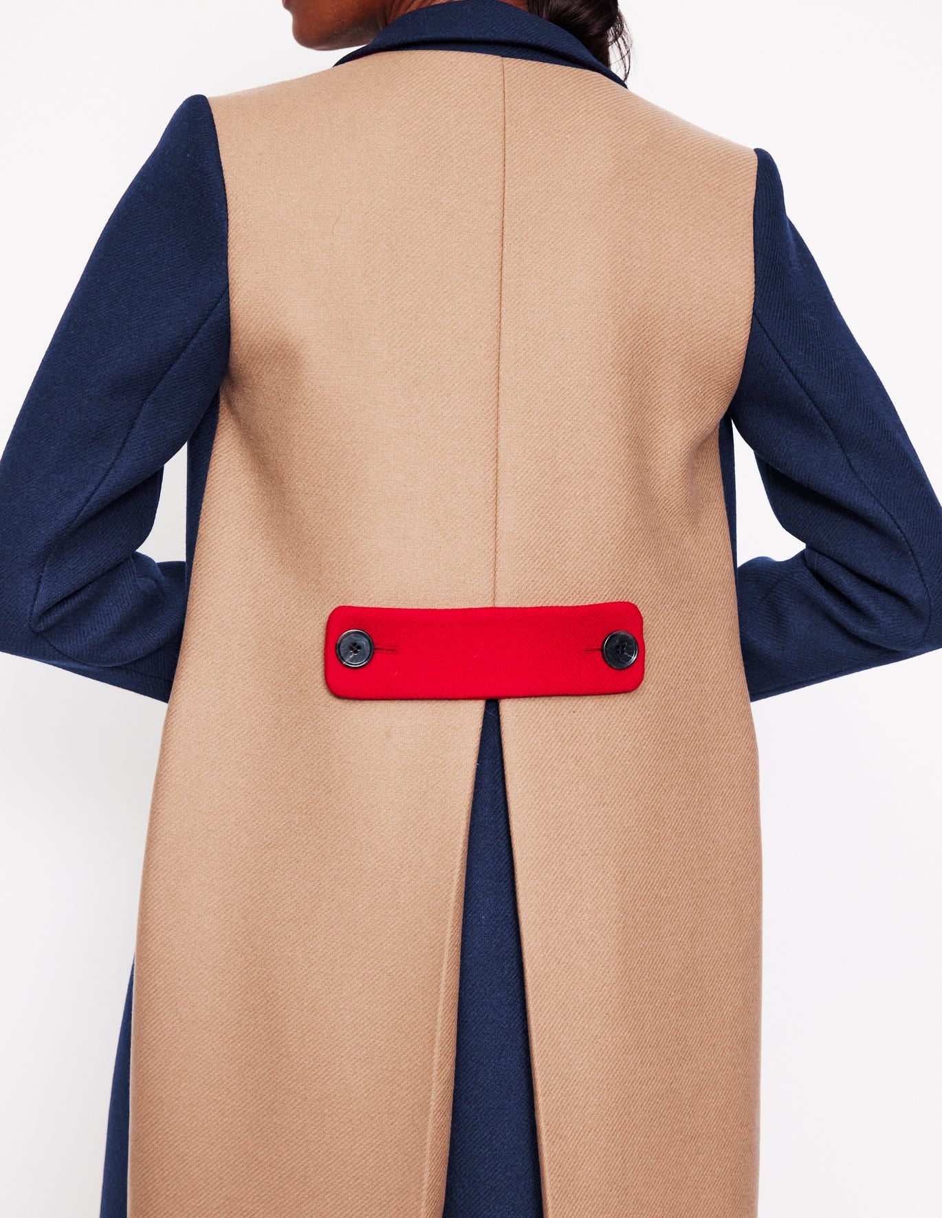 Colourblock Midi Coat