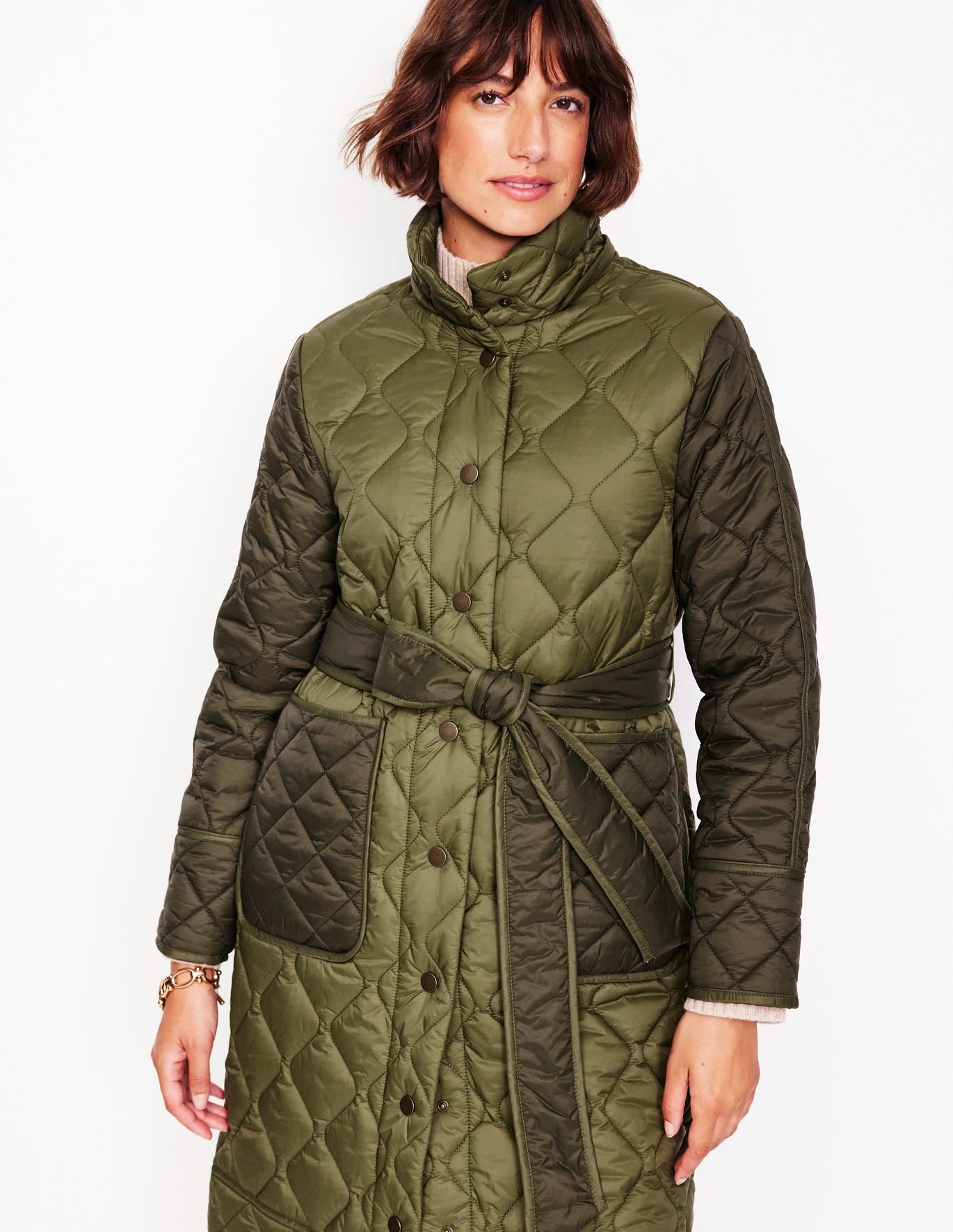 Quilted Belted Coat