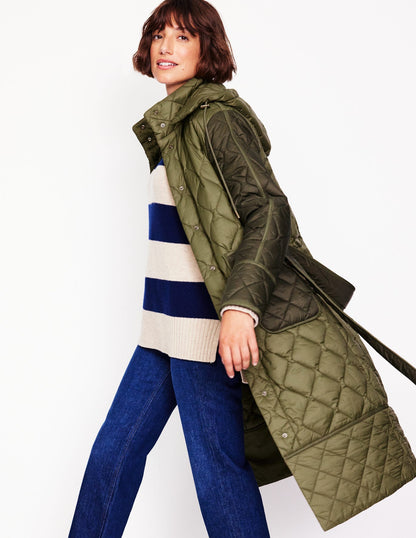 Quilted Belted Coat