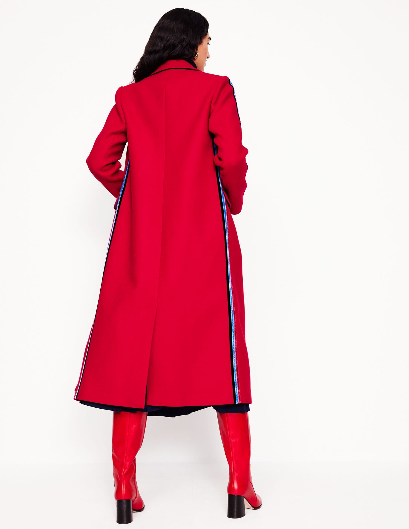 Side Stripe Midi Coat