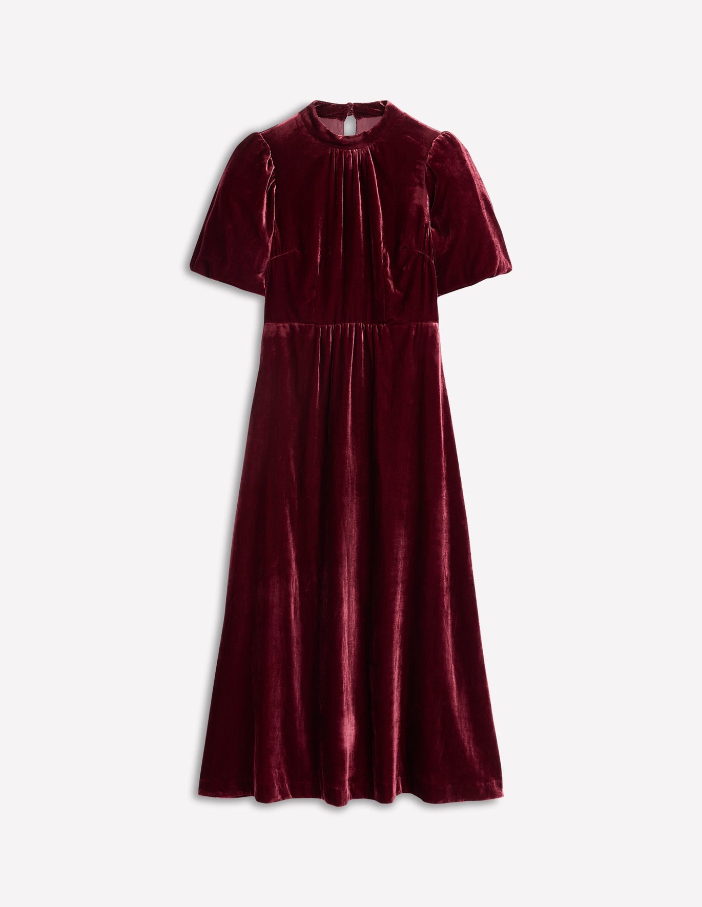 High Neck Velvet Dress