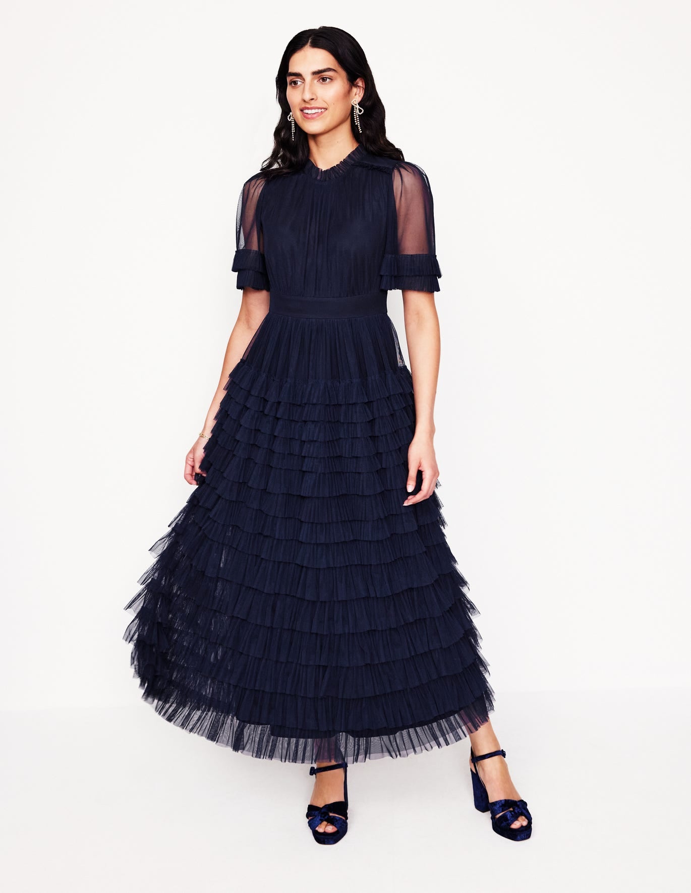 Tiered Ruffle Tulle Dress