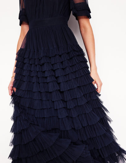 Tiered Ruffle Tulle Dress