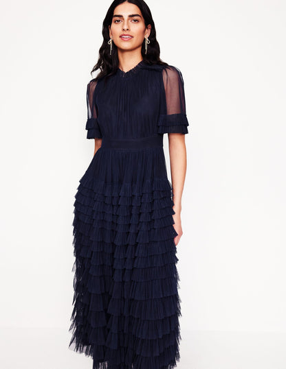 Tiered Ruffle Tulle Dress