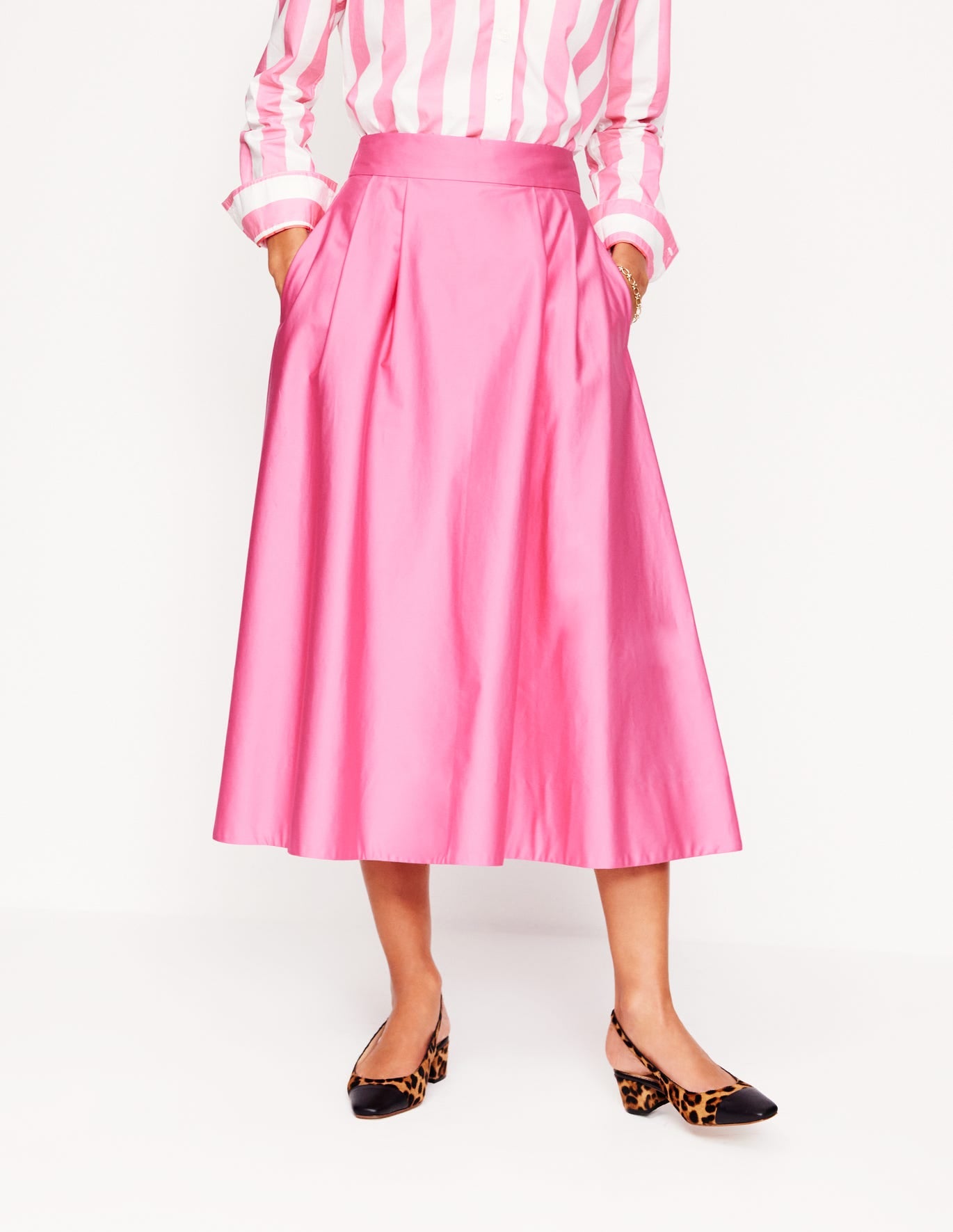 Isabella Cotton Sateen Skirt