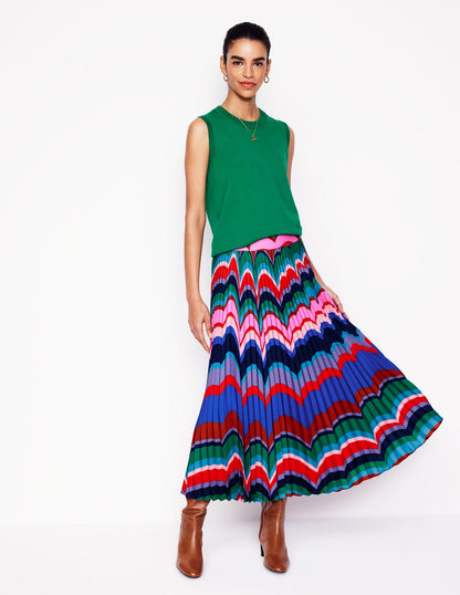 Pleated Maxi Skirt