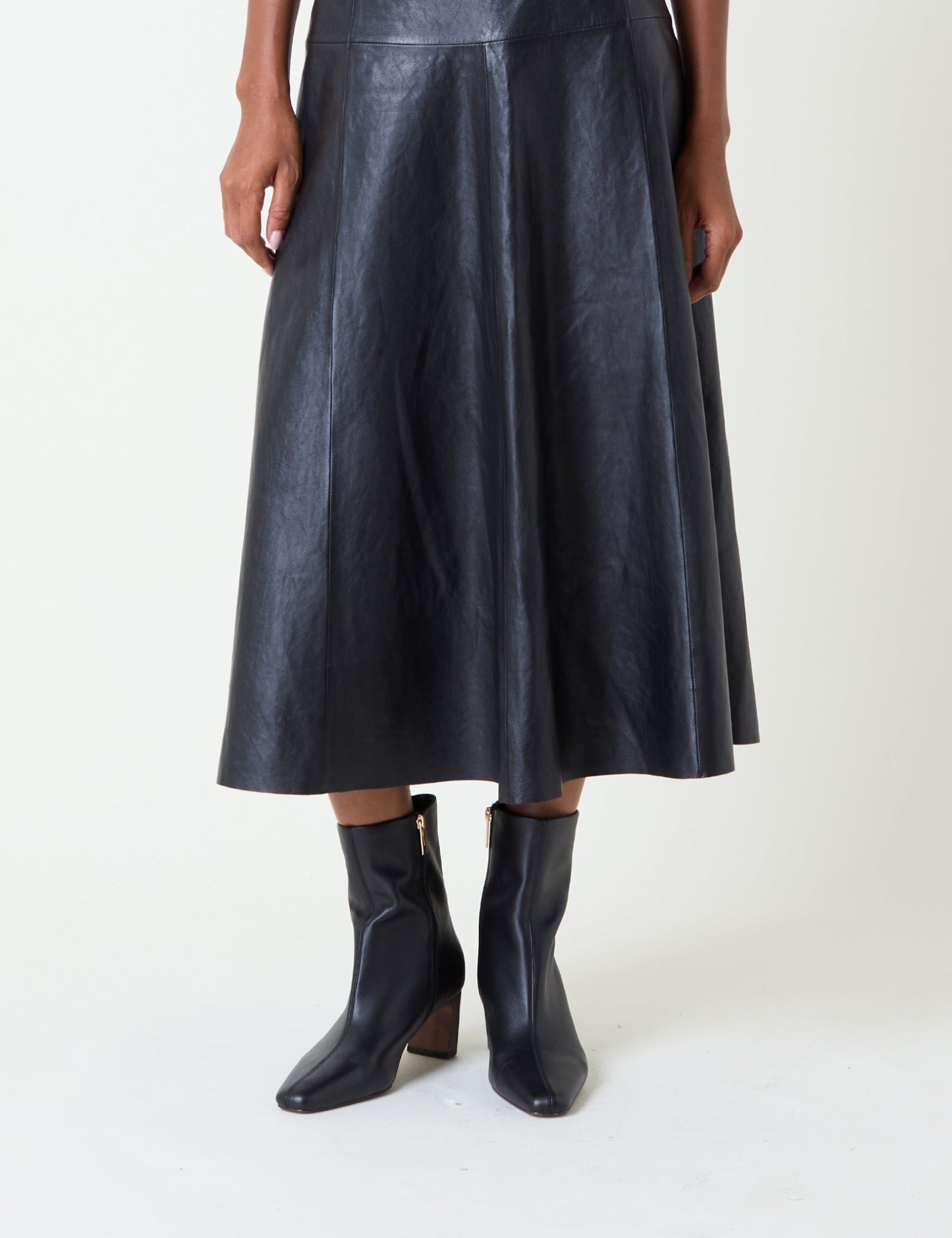 Black Leather Ankle Boots