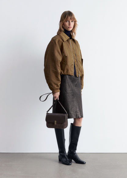 Dual Leather Crossbody Bag