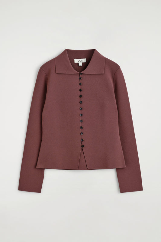 Waisted Milano-Knit Cardigan