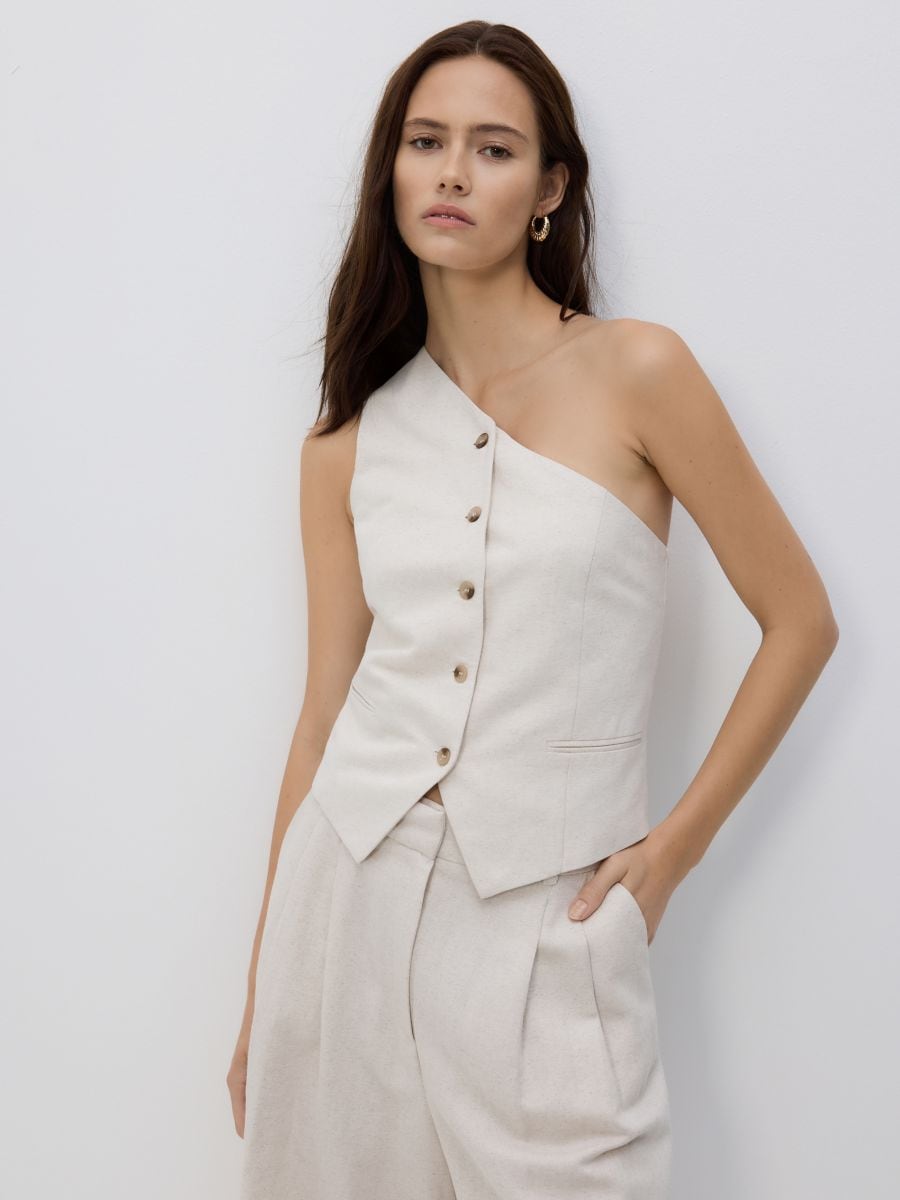 Asymmetric waistcoat