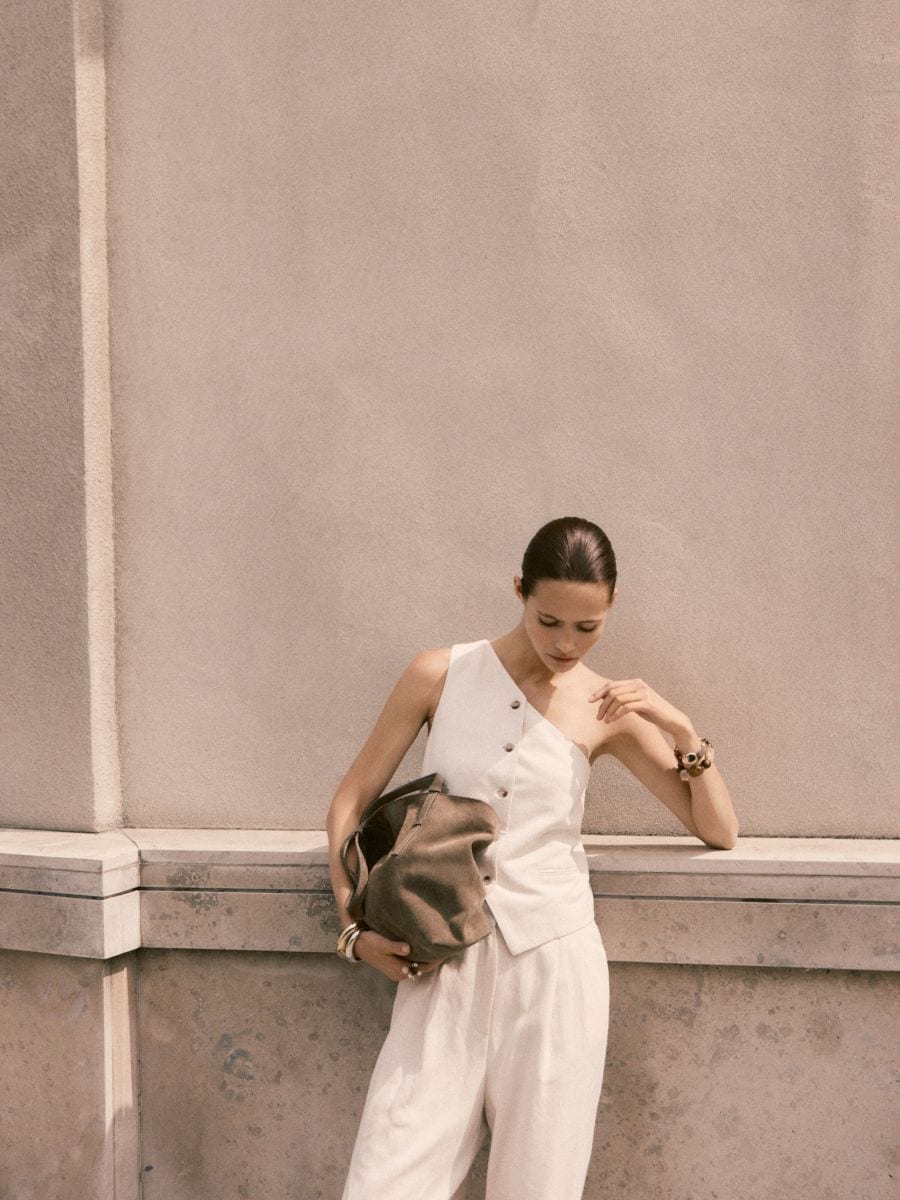 Asymmetric waistcoat