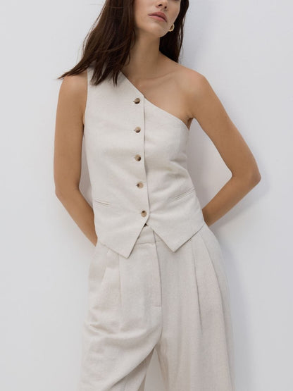Asymmetric waistcoat