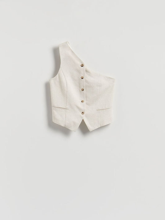 Asymmetric waistcoat