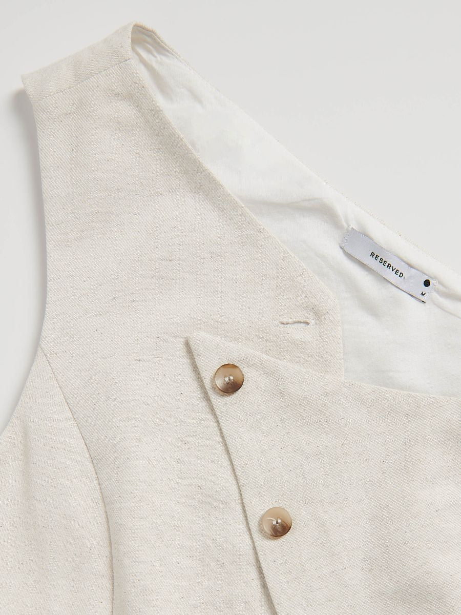 Asymmetric waistcoat