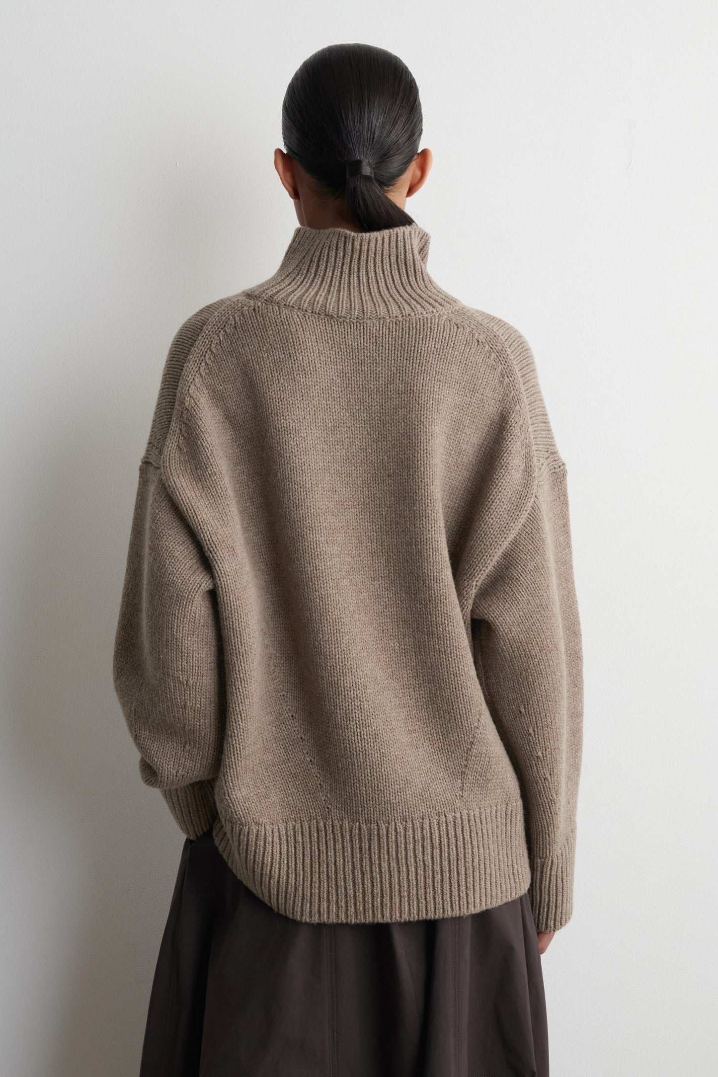 Chunky Funnel-Neck Wool Jumper
