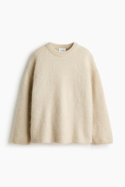 Oversized mohair-blend jumper