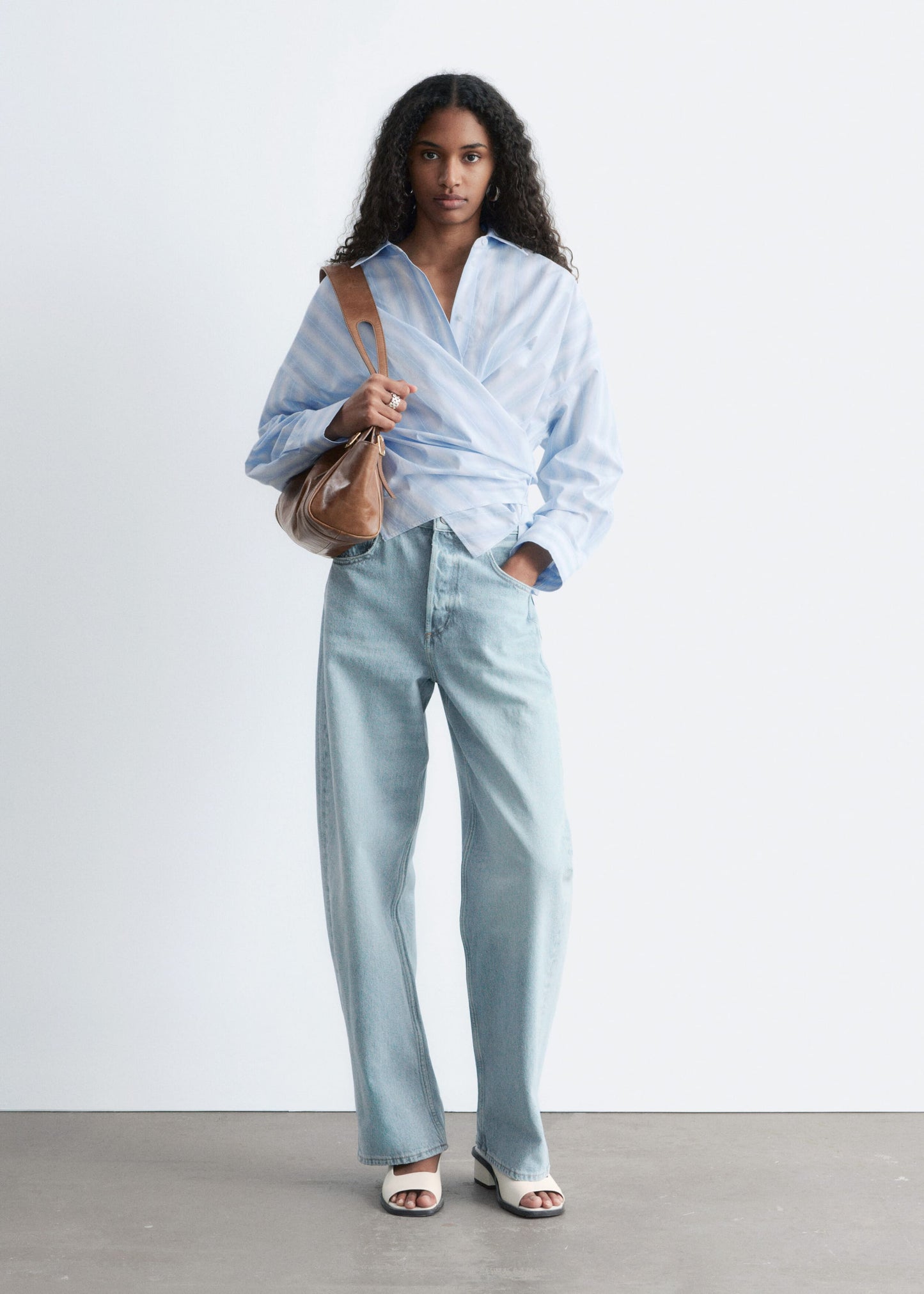 Tie-Waist Cotton Shirt