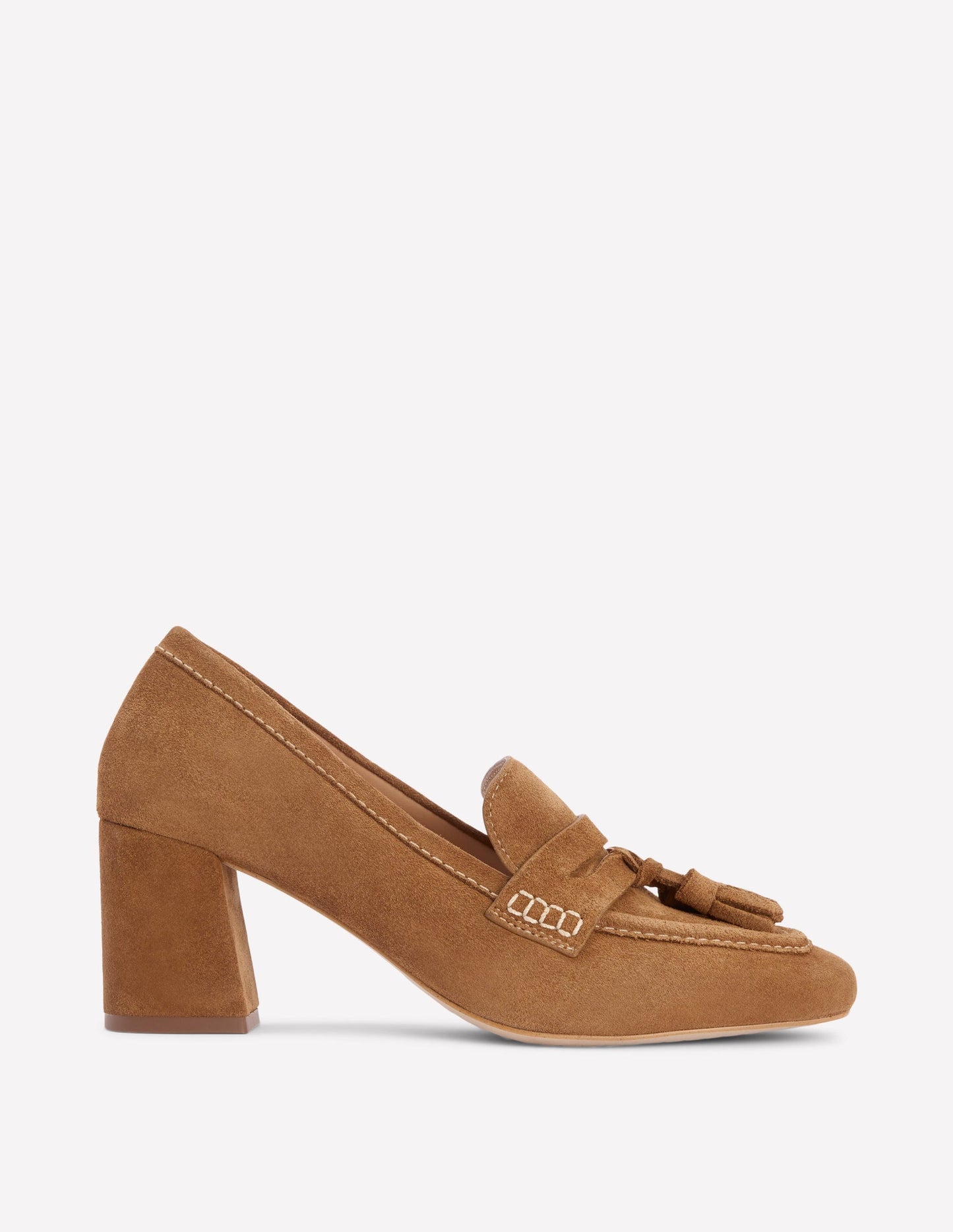 Sol Block Heeled Penny Loafers