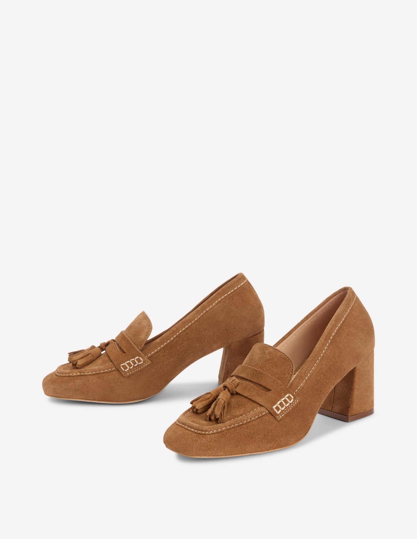 Sol Block Heeled Penny Loafers