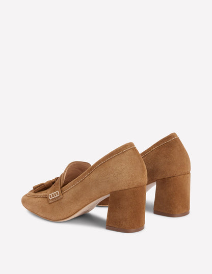 Sol Block Heeled Penny Loafers