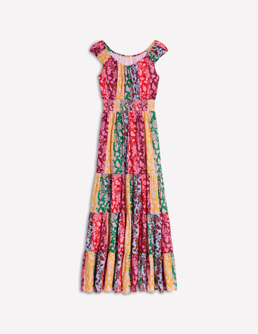 Scoop Cotton Tiered Dress