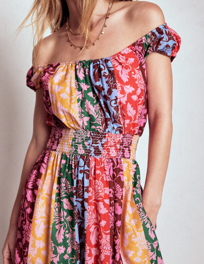 Scoop Cotton Tiered Dress